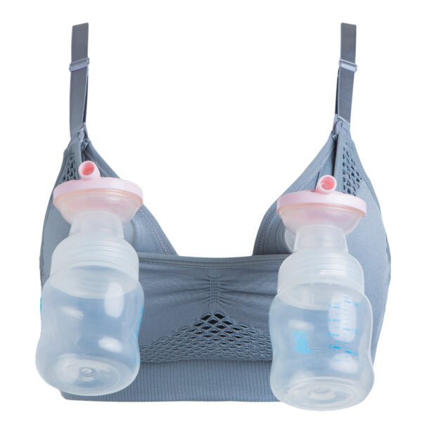 TWIN Series single mesh hole (non-wire) seamless hands free nursing bra