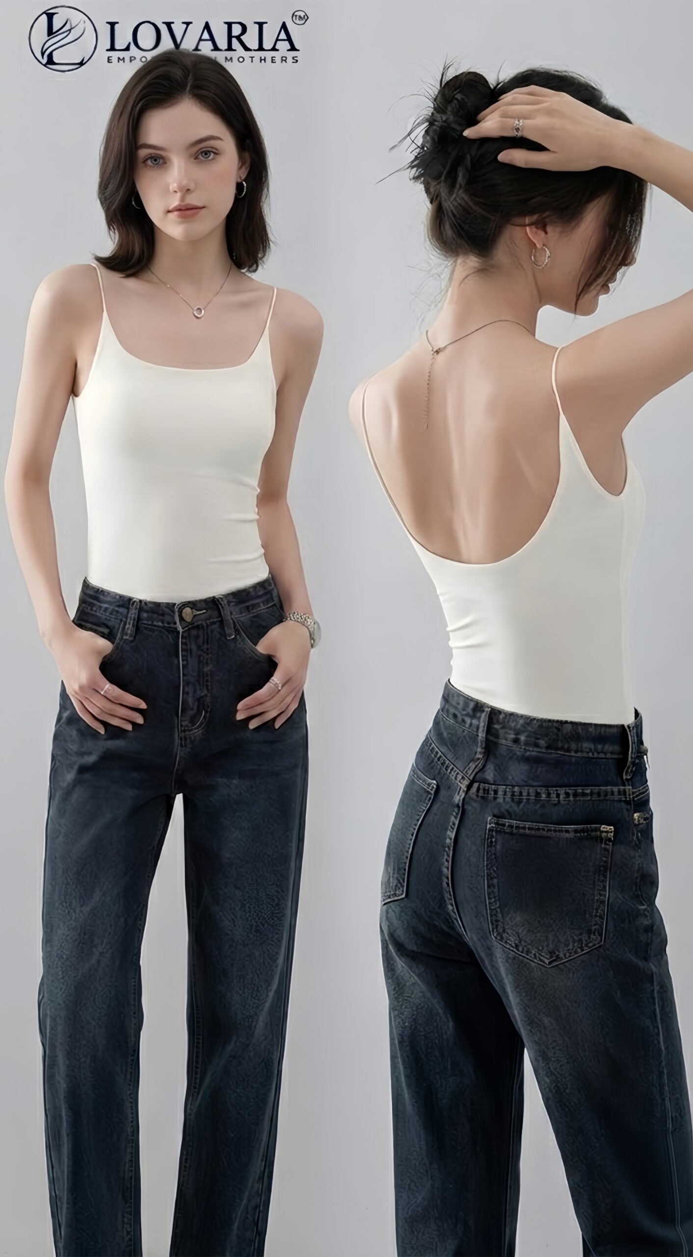 Camille Back U Shape Thin Strap High Quality Cotton& Spandex (Pre Order)
